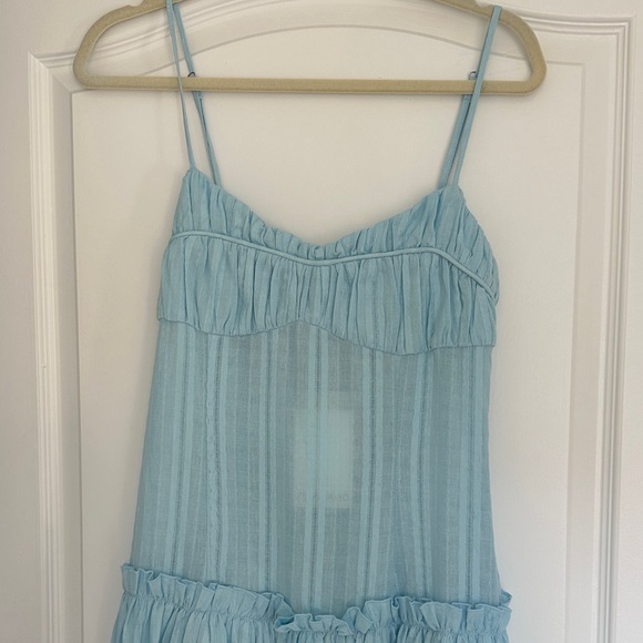 Peppermayo Exclusive - Jacinda Drop Waist Maxi Dress - Blue - Picture 5 of 7